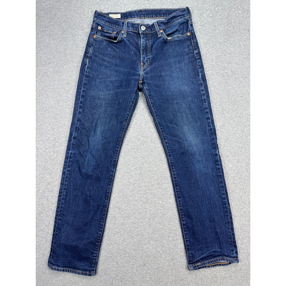 Levi's Premium Jeans Men's 30x27 Blue Dark Wash Big E Straight Leg Regular Fit